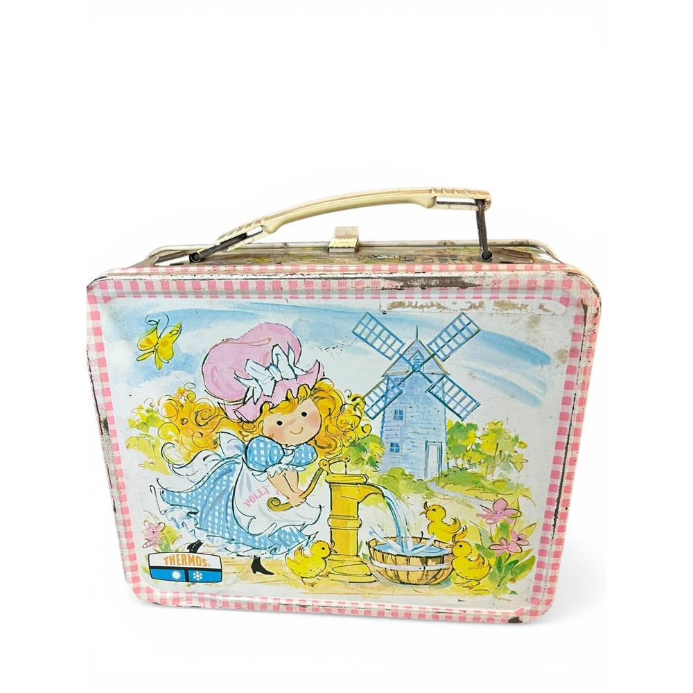 Vintage 1970s Polly Pal Metal Lunchbox | Thermos Brand| Retro School Collectible